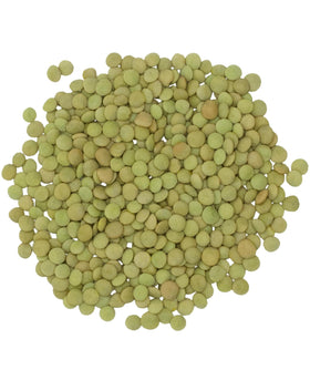 CLEAR CREEK Green Lentils packaging label with Non-GMO and Kosher certifications for trusted quality.