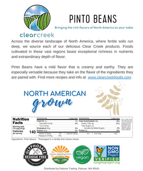 Kosher-certified CLEAR CREEK beans suitable for diverse dietary needs