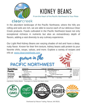 CLEAR CREEK kosher vegan certified beans for versatile plant-based meals.