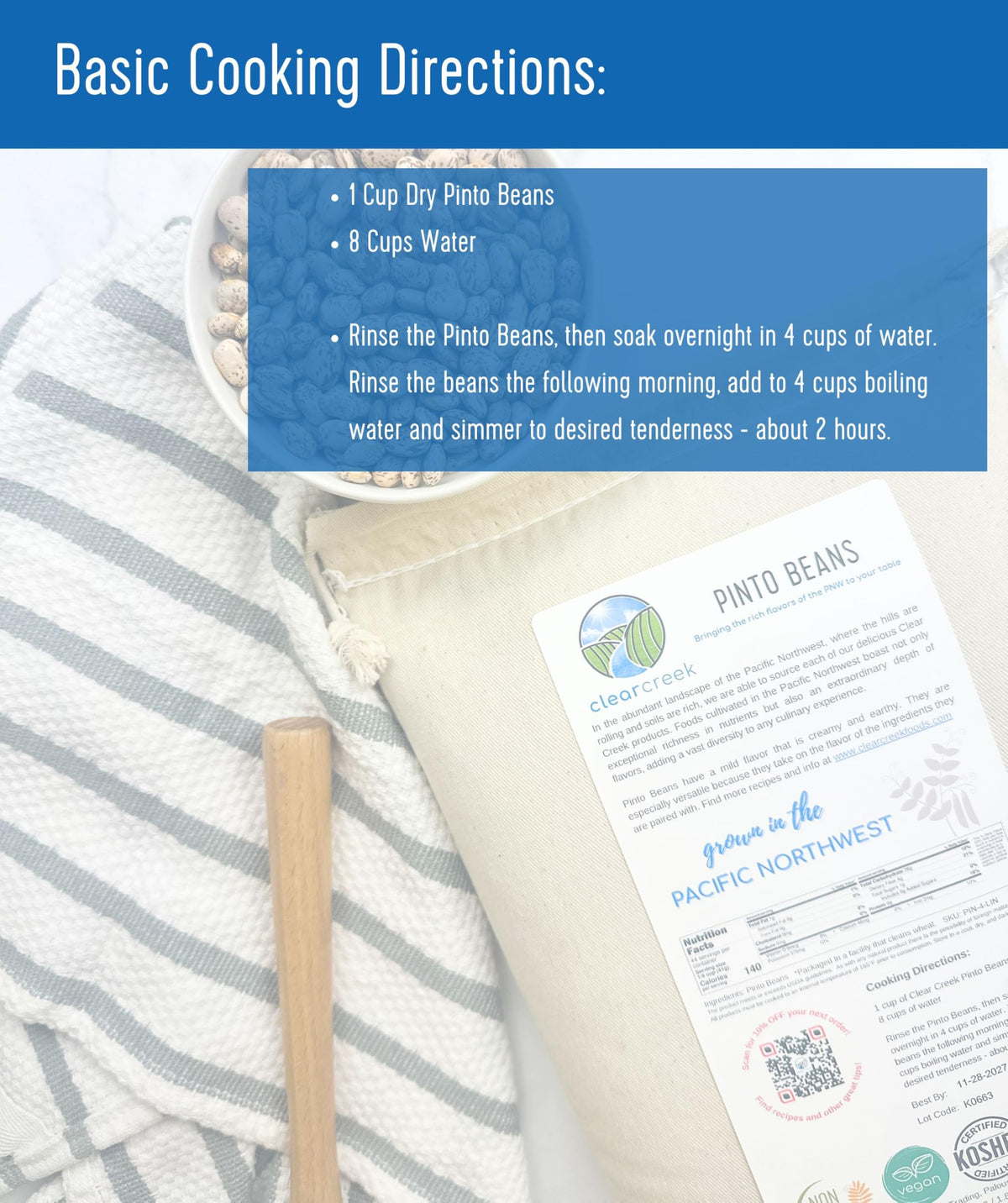 North American grown beans from CLEAR CREEK for consistent quality and local sourcing