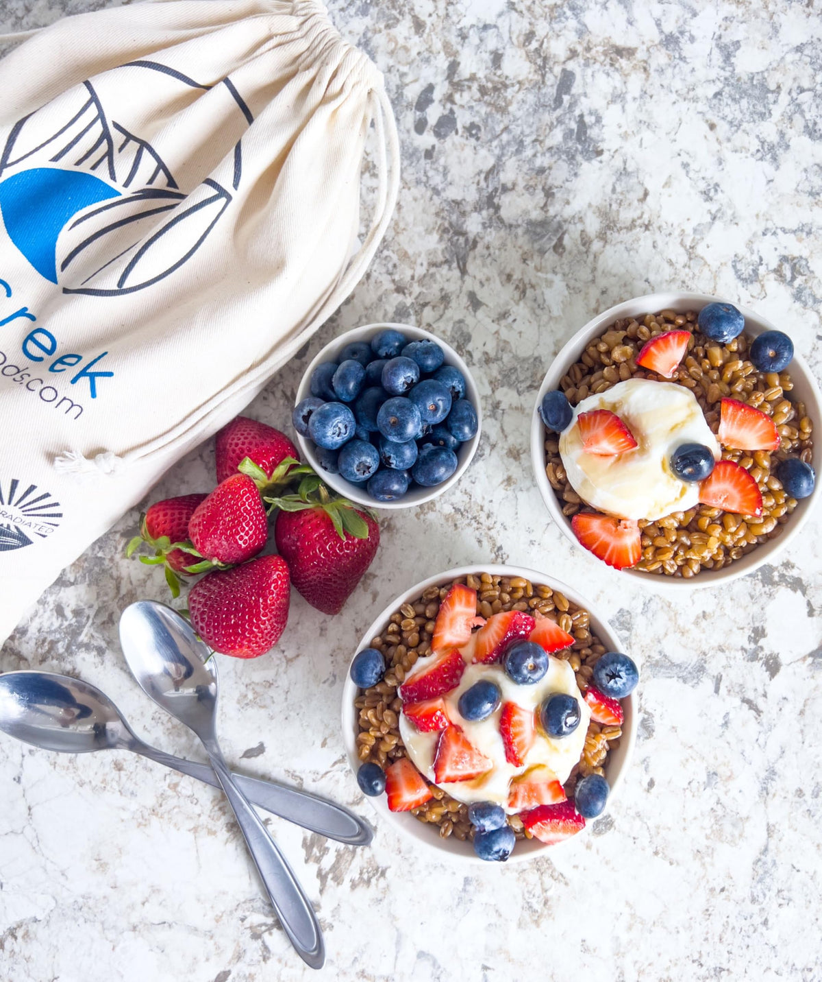 CLEAR CREEK Spelt Berries stored in airtight container preserves freshness