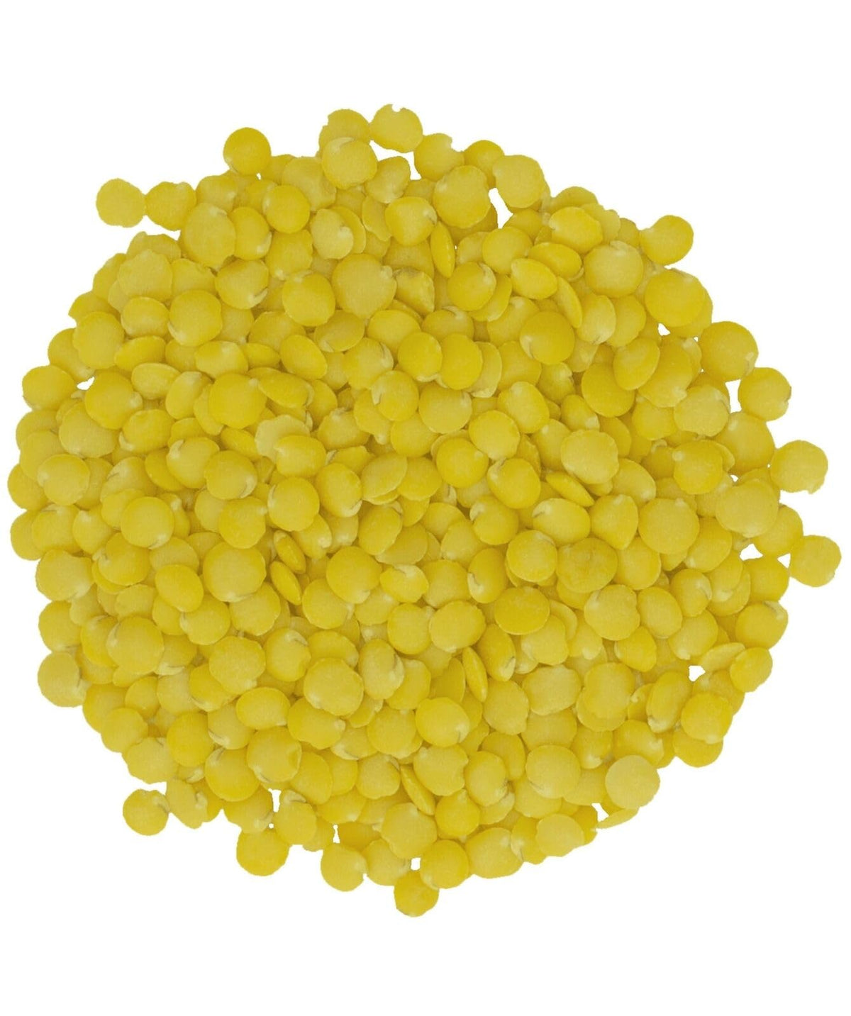 CLEAR CREEK Yellow Lentils in pantry with glyphosate-free badge.