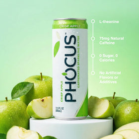 CLEAR CUT PHOCUS 12-pack cans on display for on-the-go energy.