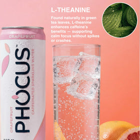 CLEAR CUT PHOCUS grapefruit bubbles pouring for a refreshing pick-me-up.
