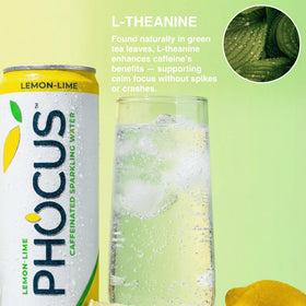 CLEAR CUT PHOCUS Lemon Lime on the go, zero calories, refreshing energy.