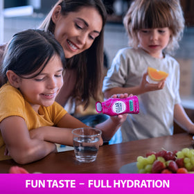 Clear Theory kids hydration squeeze bottle helps children stay hydrated during activities
