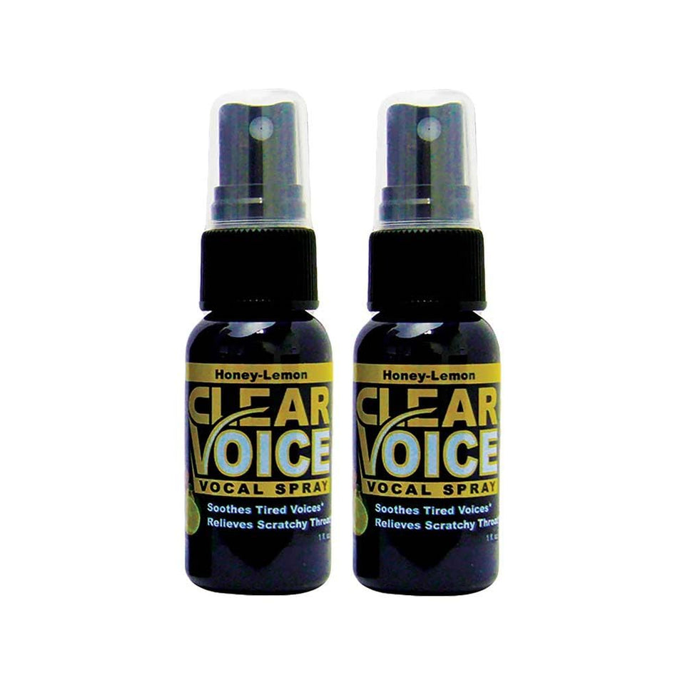 Clear Voice vocal spray bottle for stage use soothes throat during performances