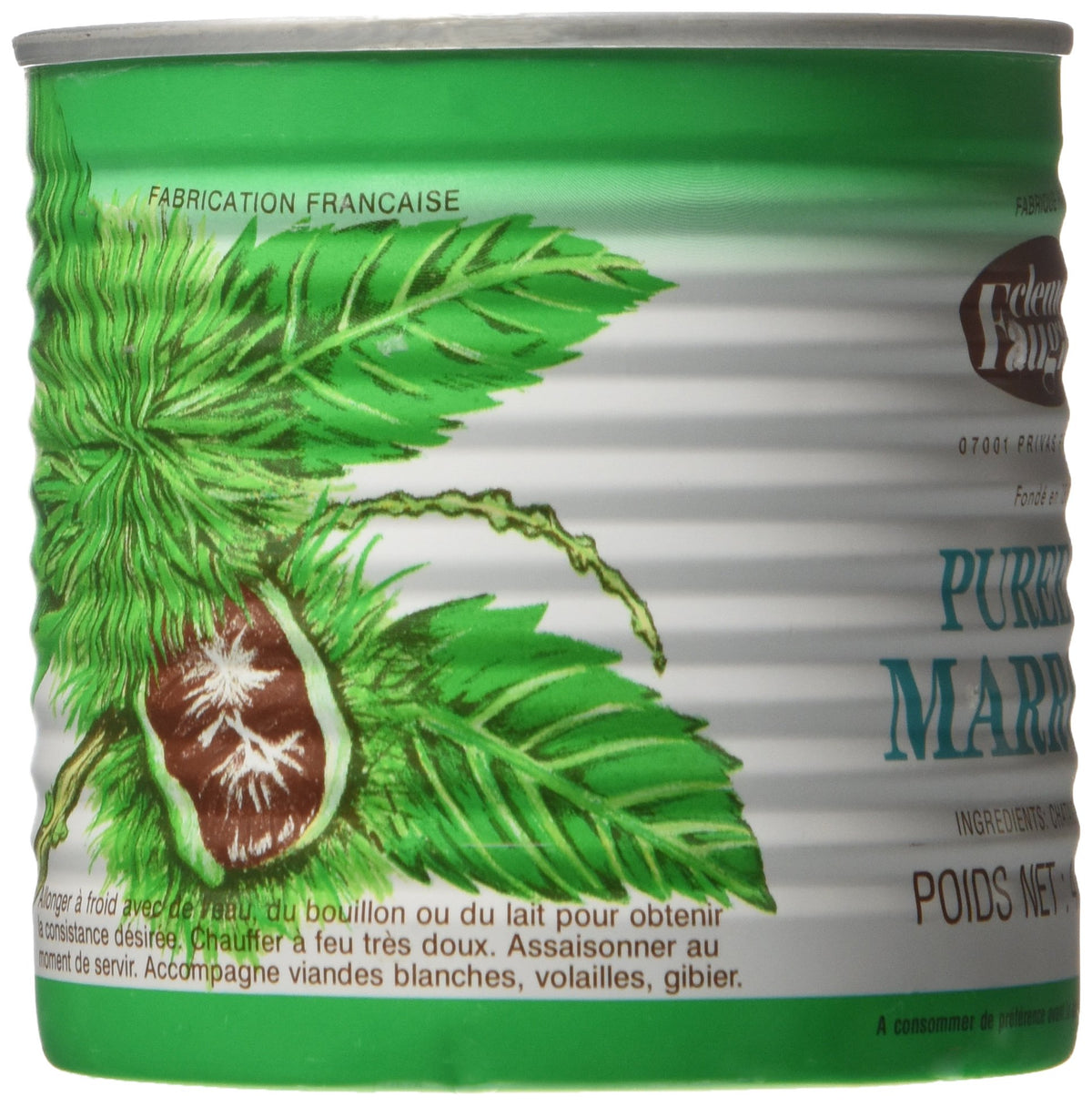 Clement Faugier Chestnut Puree served as a topping for poultry and meats