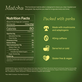 Clevr Matcha SuperLatte dairy-free latte mix for a smooth home cup.
