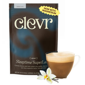 Clevr Sleeptime bottle closeup emphasizing packaging for nightly relaxation