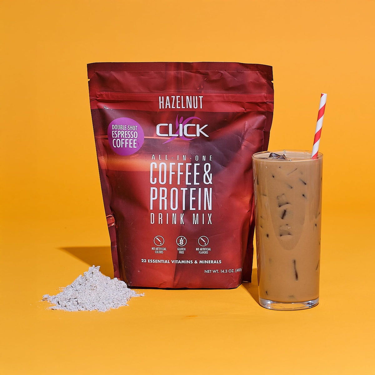 Click Coffee Protein hazelnut daily ritual suggests an easy meal replacement idea