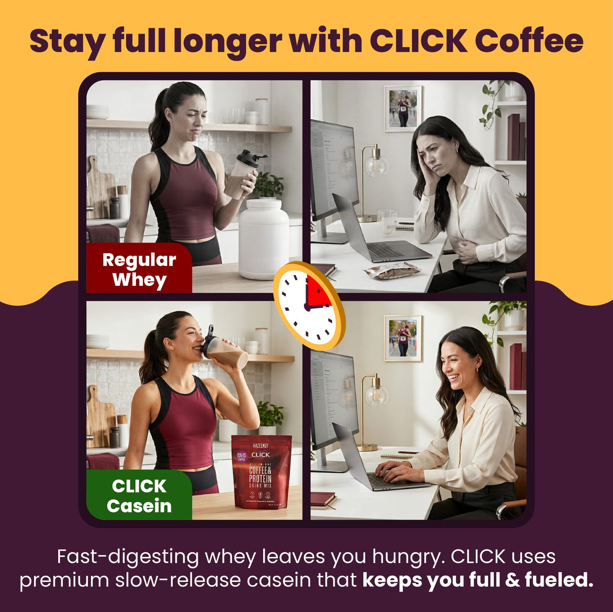 No artificial flavors or colors seal on Click packaging