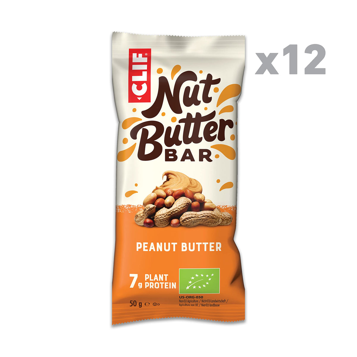 Cross-section view of CLIF Bar 436883 reveals creamy nut butter center.