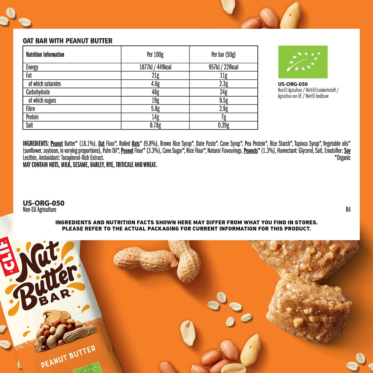 Close-up of creamy peanut butter swirl inside CLIF Bar 436883 Nut Butter Filled.