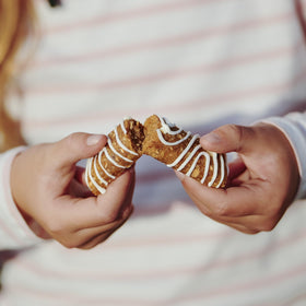 Kids grabbing ZBar Iced Oatmeal energy snack during activity