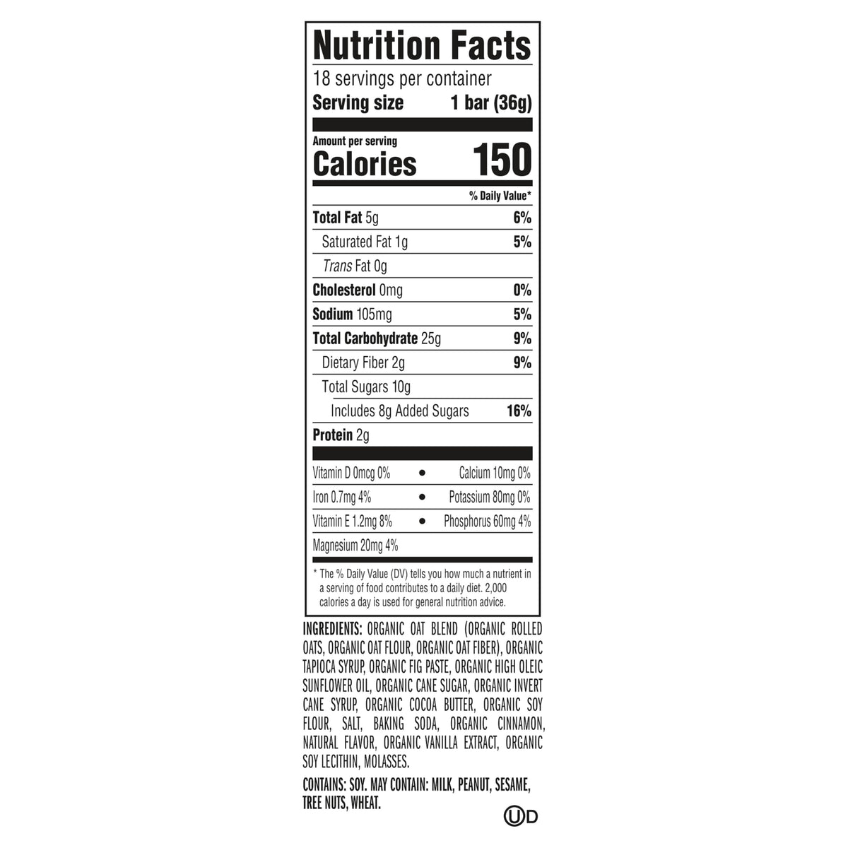 Clif Kid ZBar rolled oats scoop highlights energizing ingredients
