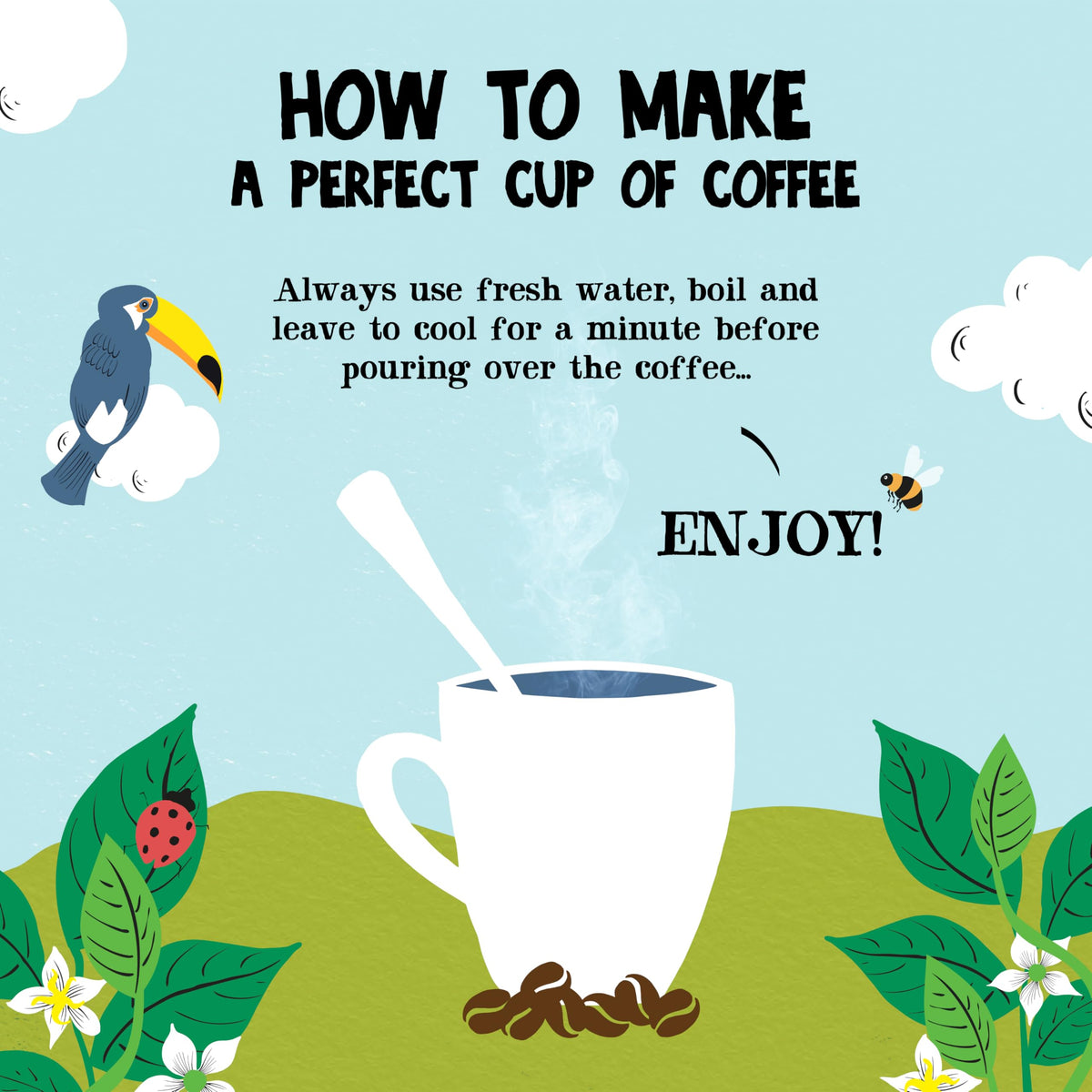 Clipper Coffee heritage label, established quality since 1984.