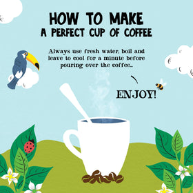 Clipper Coffee heritage label, established quality since 1984.