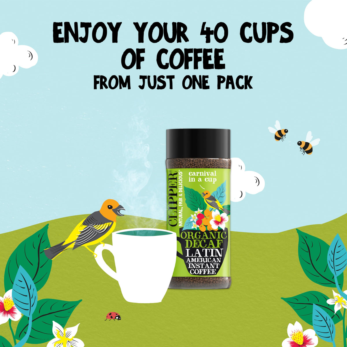 Clipper Coffee Reusable Jar 100g—eco-friendly packaging you can reuse