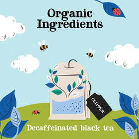 Clipper Tea 80 unbleached tea bags for eco-friendly brewing.