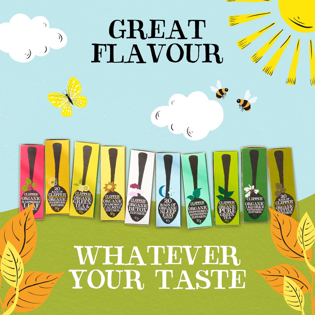 Clipper Tea lemon-ginger teabags with citrus aroma ideal for afternoon tea.