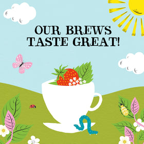 Clipper Tea packaging shows biodegradable and compostable materials