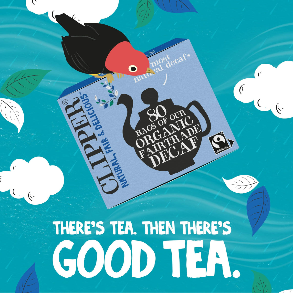 Clipper Tea Brewing guide demonstrates steps for a balanced cup