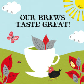 Clipper Tea hot cup steaming conveys inviting aroma and comforting tea moment.