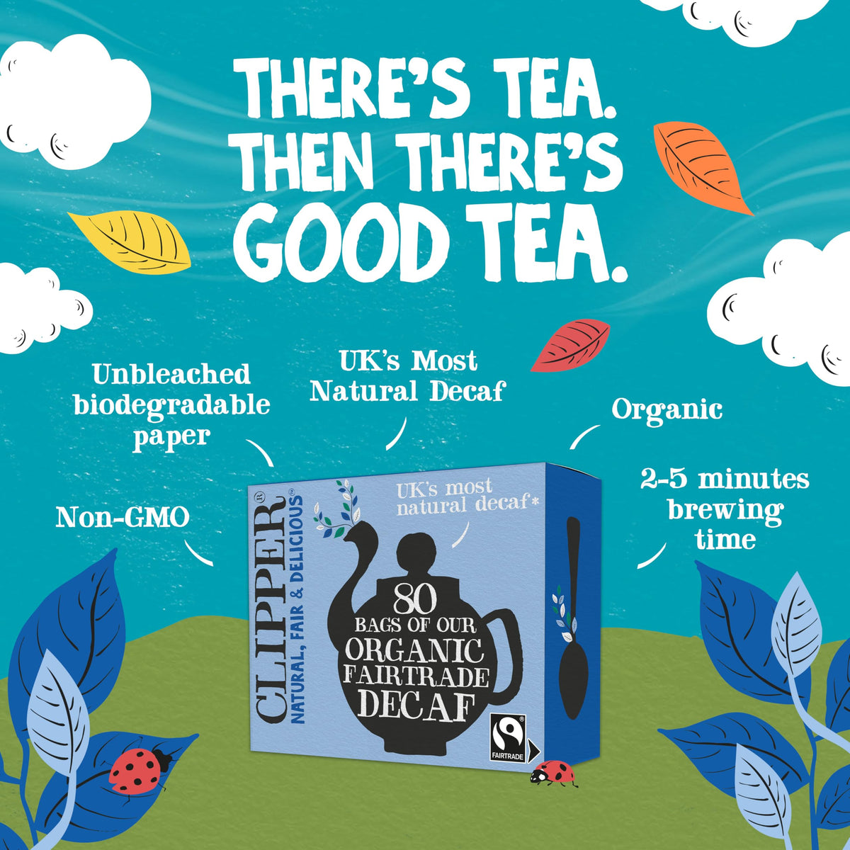 Clipper Tea Organic Decaf Tea Bags 80 for caffeine-free evenings