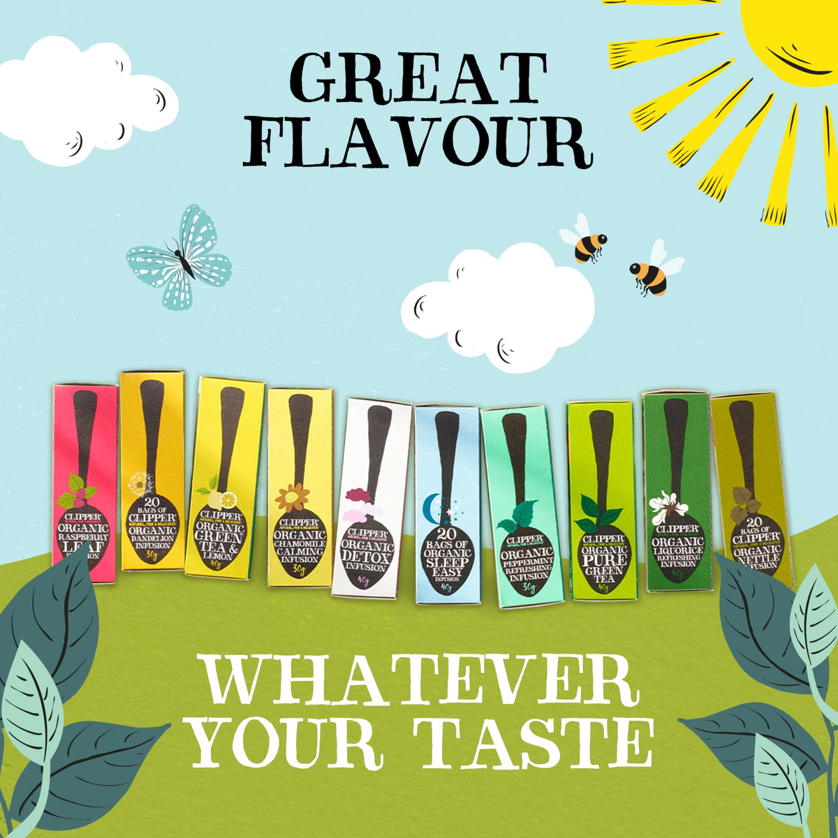 Clipper Tea peppermint licorice teabags licorice leaf and mint blend aroma.