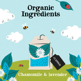 Clipper Tea Snore and Peace lemon-balm-balance aroma for gentle daytime flavor.