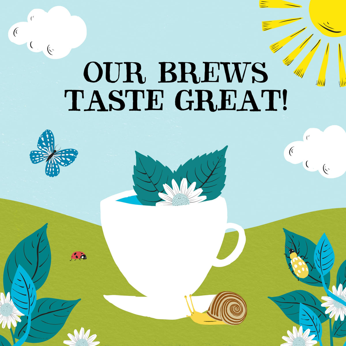 Clipper Tea Snore and Peace steeping-cup shows vibrant floral infusion.