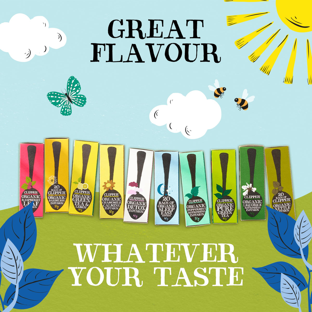 Clipper Tea sustainable packaging supports greener brewing.