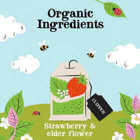 Clipper Tea unbleached tea bags with plastic-free design in hand