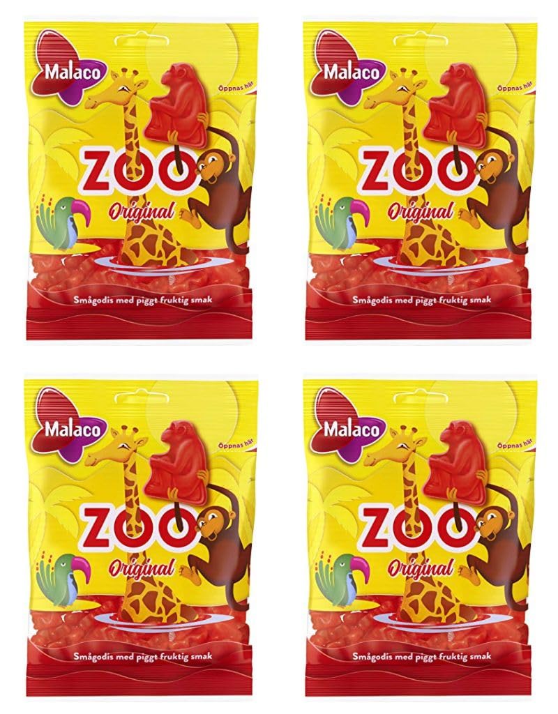 Cloetta Malaco Zoo fruit-taste chewy gummy 80g pack for fruity snacking on the go