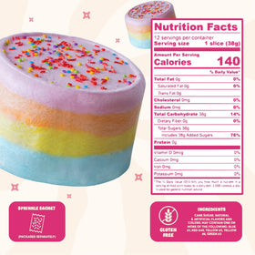Cloud Cake Cotton Candy Cake ships in temperature-safe packaging to arrive fresh.