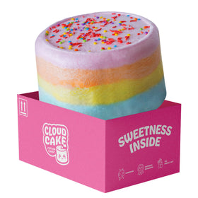 Cloud Cake Cotton Candy Cake centerpiece with 24 cones, eye-catching for birthdays and parties.
