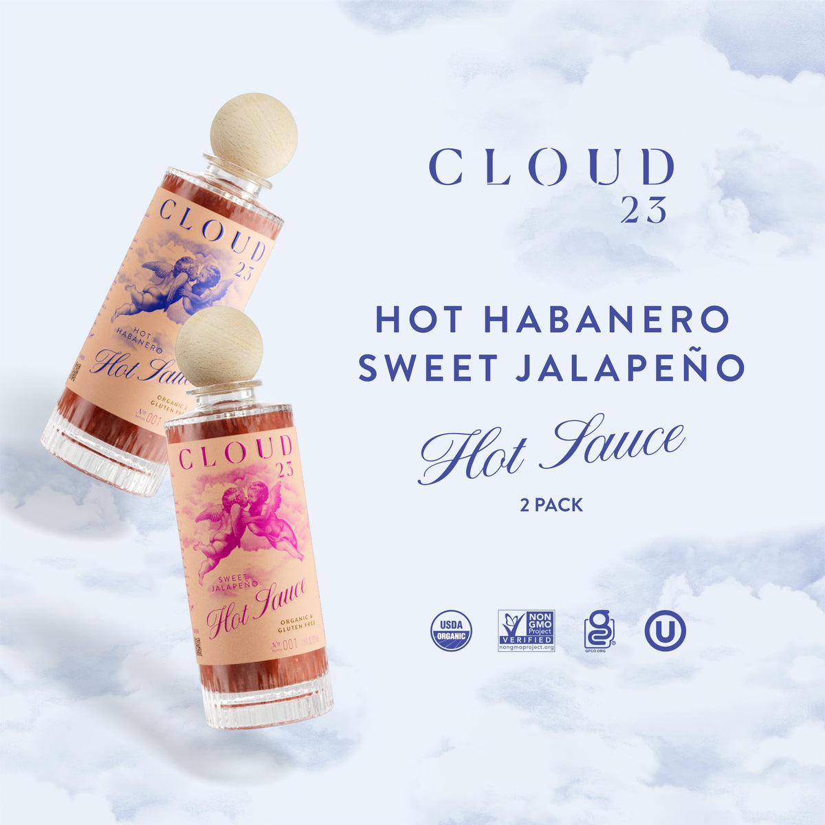 Cloud23 condiment pairings with eggs and seafood appear in ready-to-use setup