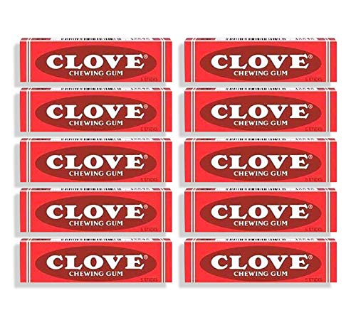 Clove Gum 20ct front packaging in red evokes nostalgia and refreshment.