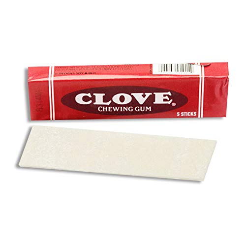 Clove Gum red packaging highlights heritage flavor and convenient 20-pack supply.