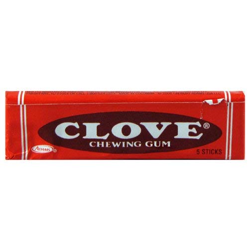 Clove Gum sticks close-up shows five-pack design for easy sharing and on-the-go chewing.