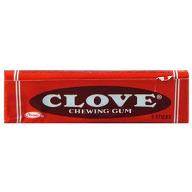 Clove Gum sticks close-up shows five-pack design for easy sharing and on-the-go chewing.