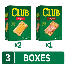 Club Crackers Multigrain cracker with wholesome crunch for snacking.