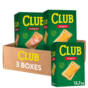 Club Crackers Original buttery cracker, flaky texture, ideal for toppings.