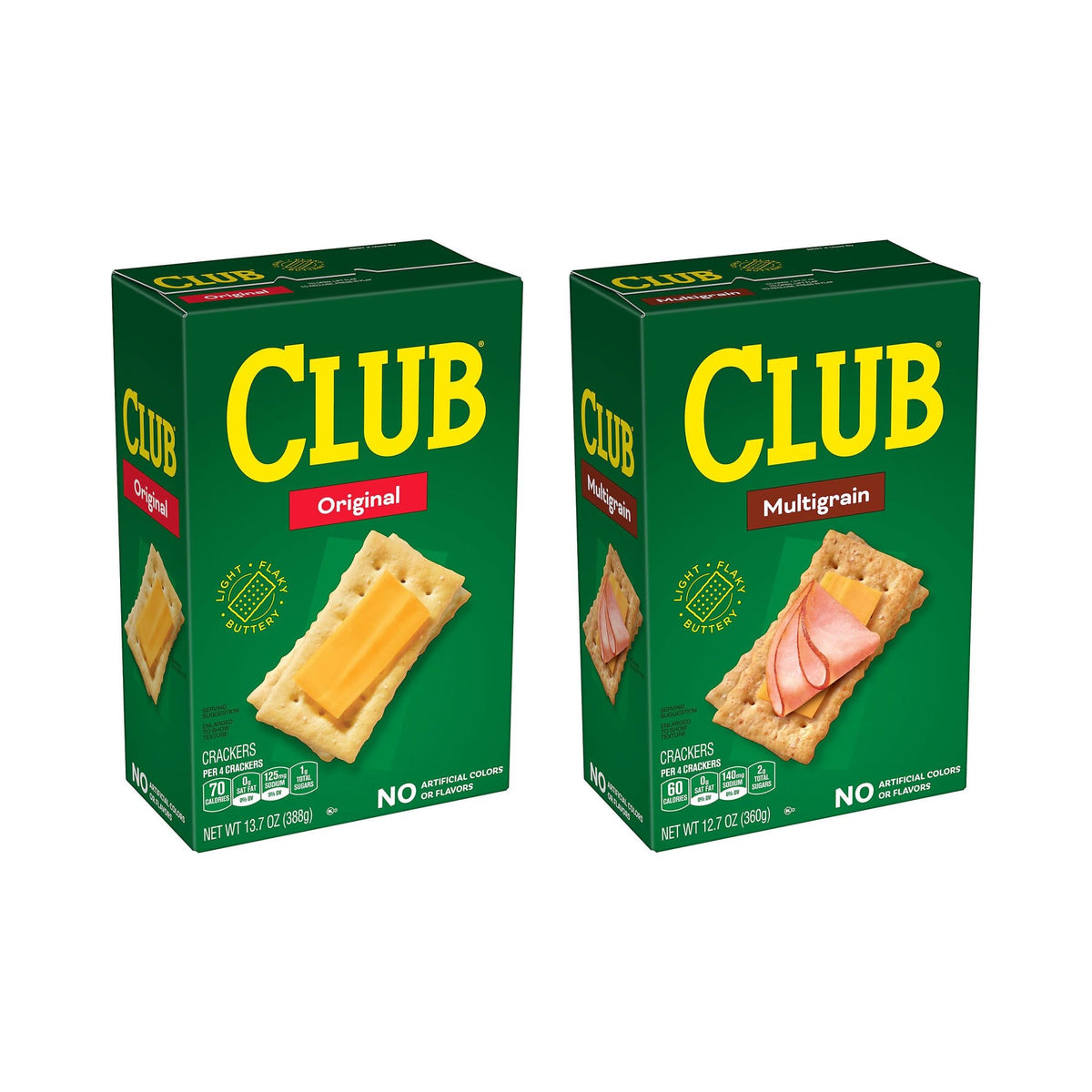 Club Crackers with cheese pairing, perfect for lunch or snack time.