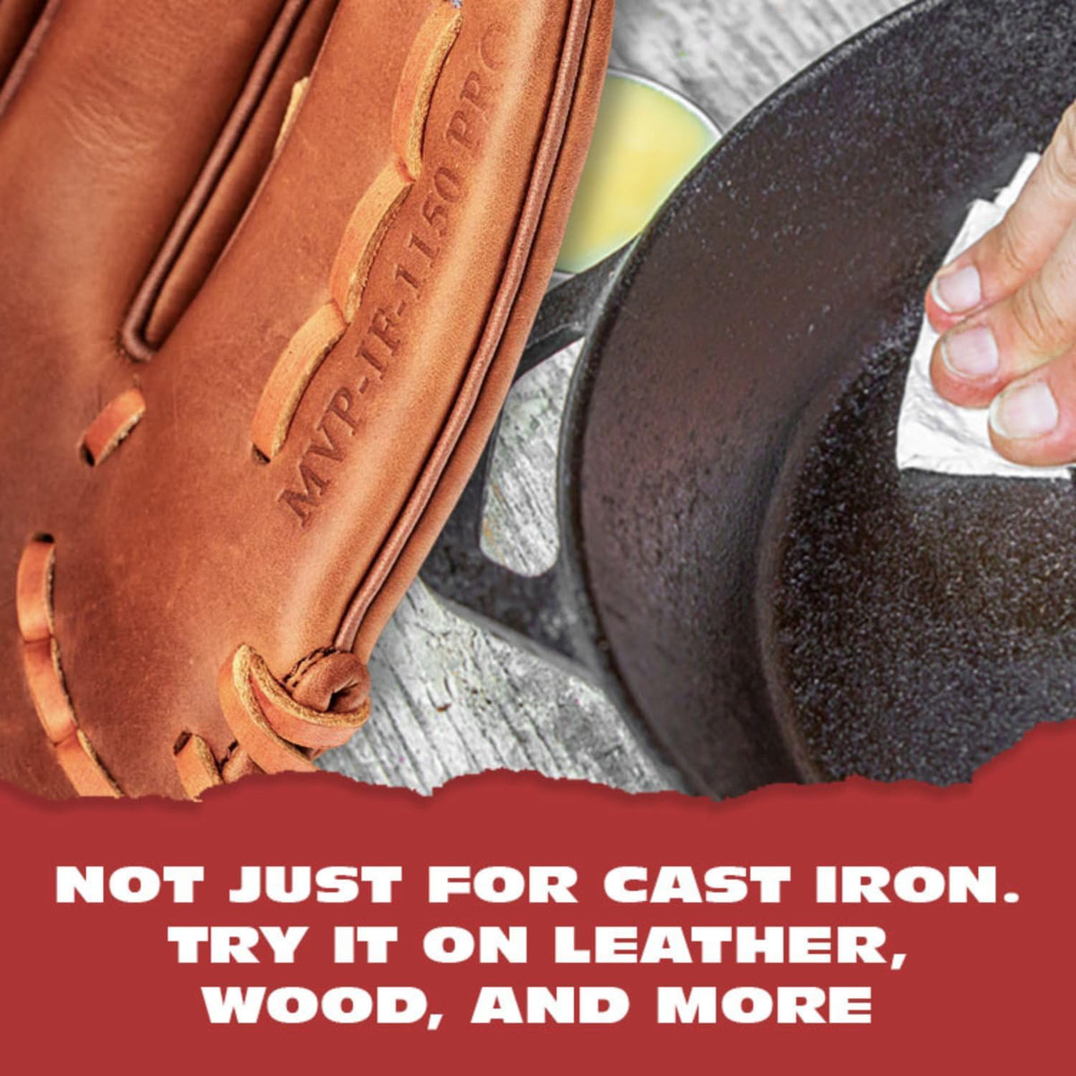 CM SCRUBBER Knapp seasoning wax on carbon steel pan for easy maintenance