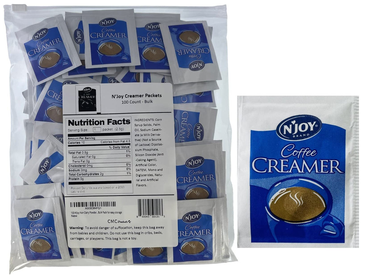 CMC Products gift set of 100 non-dairy creamer packets for easy pairing with coffee