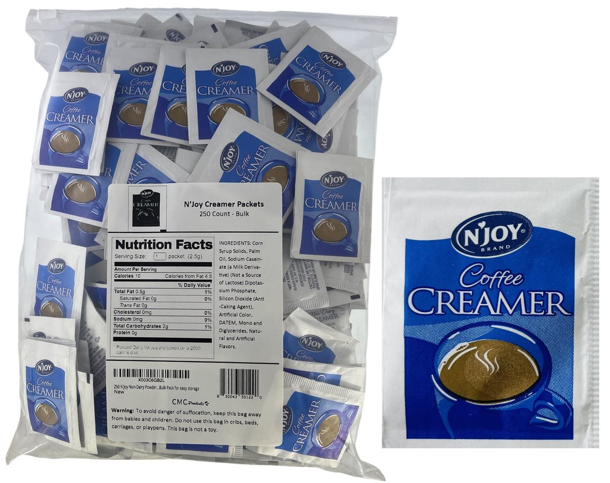 CMC Products gift-set packaging with 250 creamer packets for easy gifting.