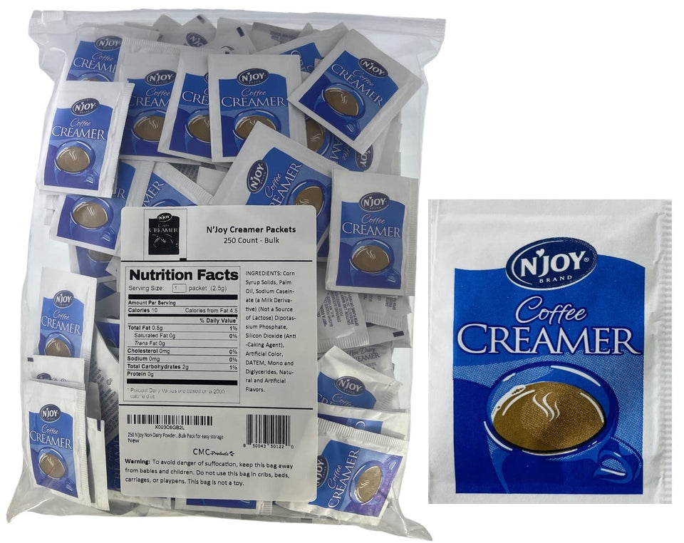 CMC Products gift-set packaging with 250 creamer packets for easy gifting.