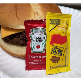 CMC office-lunch setup with condiment packets ready to grab.